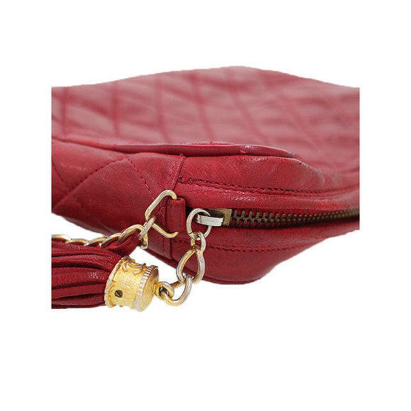 Chanel Matelasse Chain Shoulder Bag Red - Picture 9 of 9